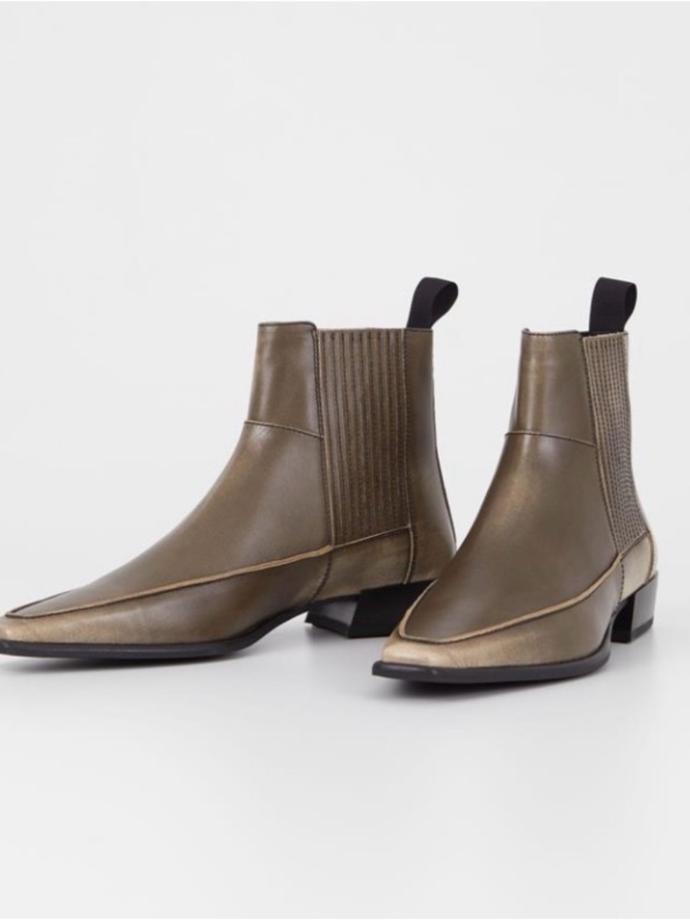 Vagabond Olive Green Chelsea Ankle Boots